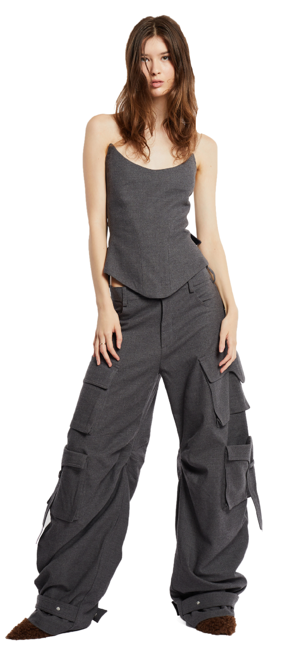 Rae Cargo Pants - Dark grey