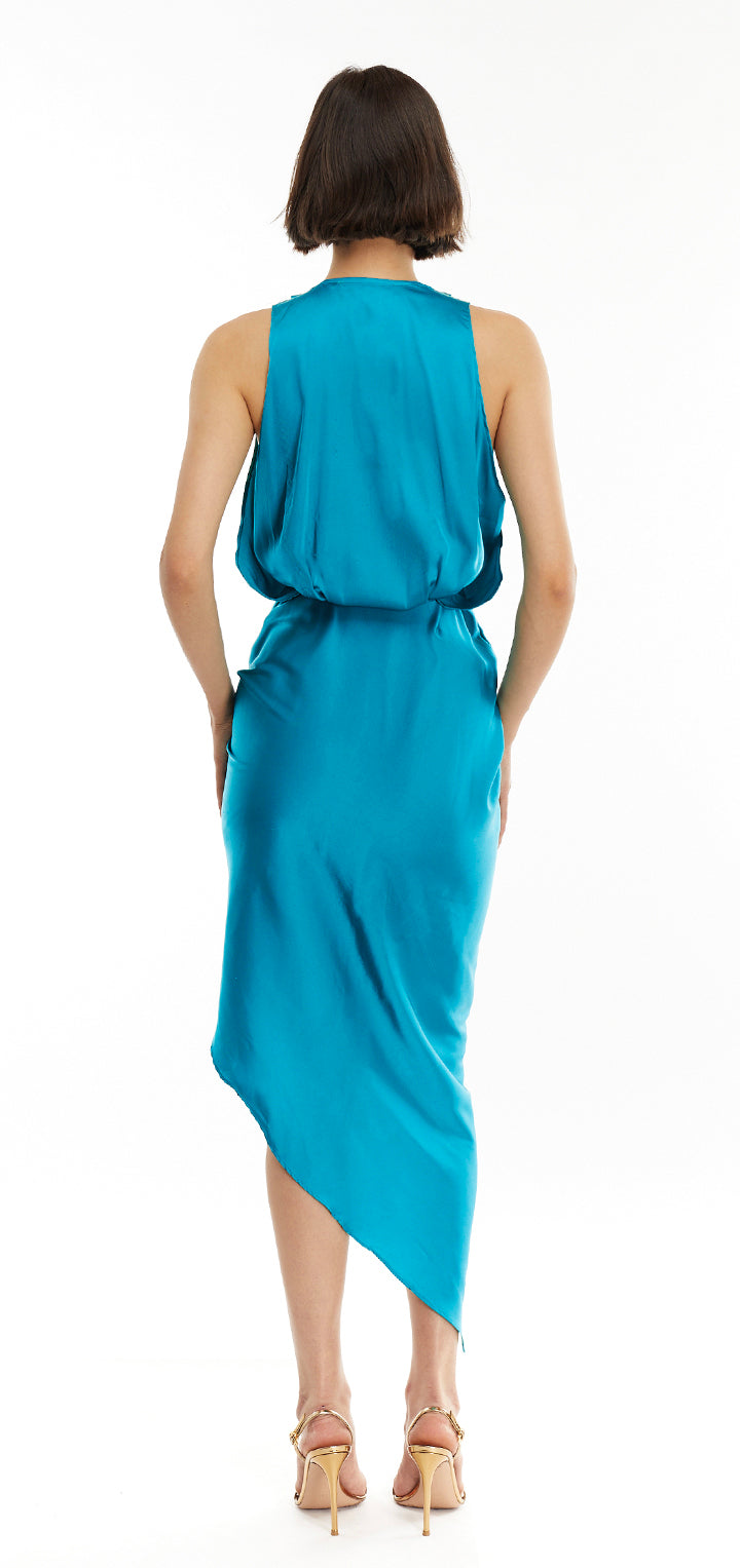 Perry Silk Dress - Blue