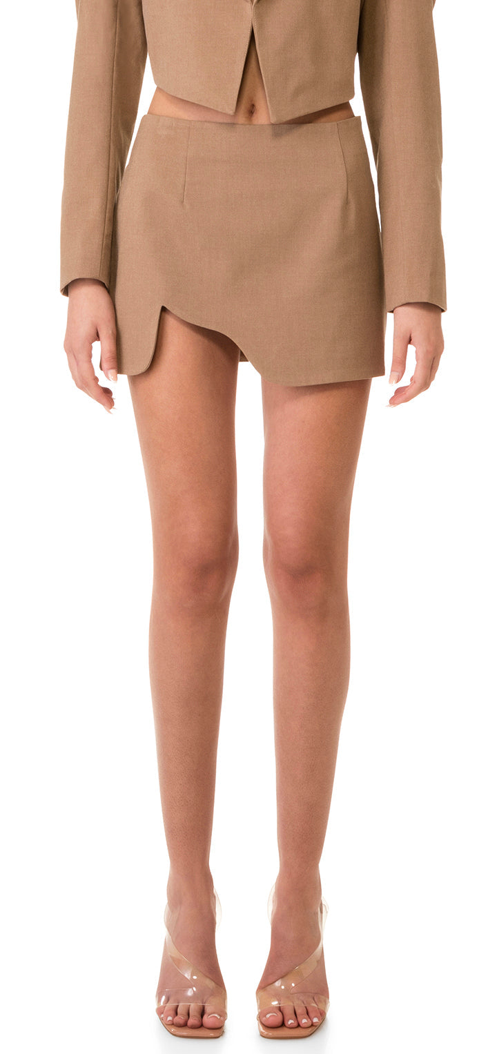 Ivy Mini Skirt - Beige