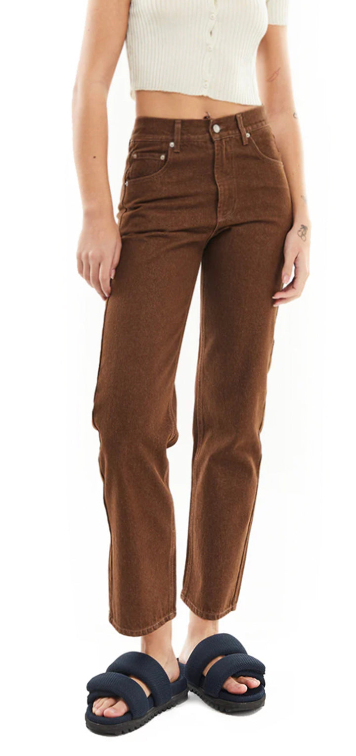 Moa High waist straight leg denim- Brown Denim