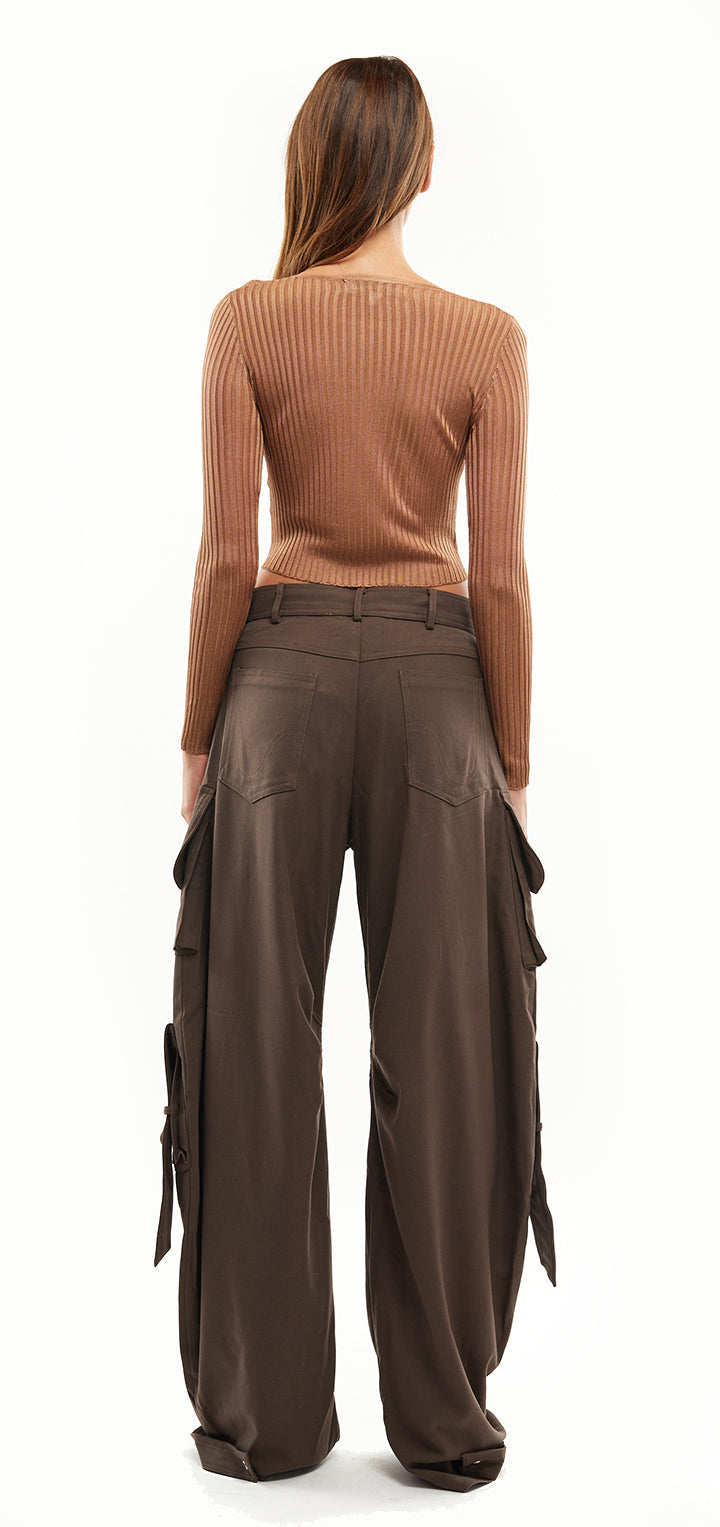 Rae Cargo Pants - Brown