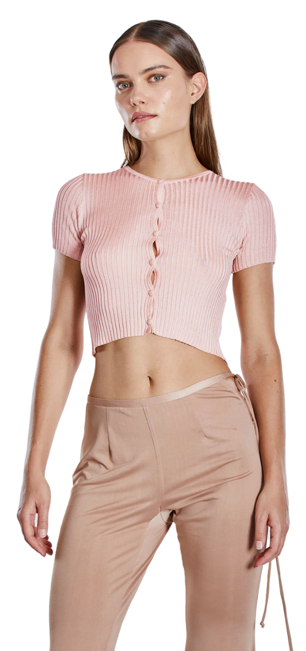 Eline Knit Shirt - Baby Pink