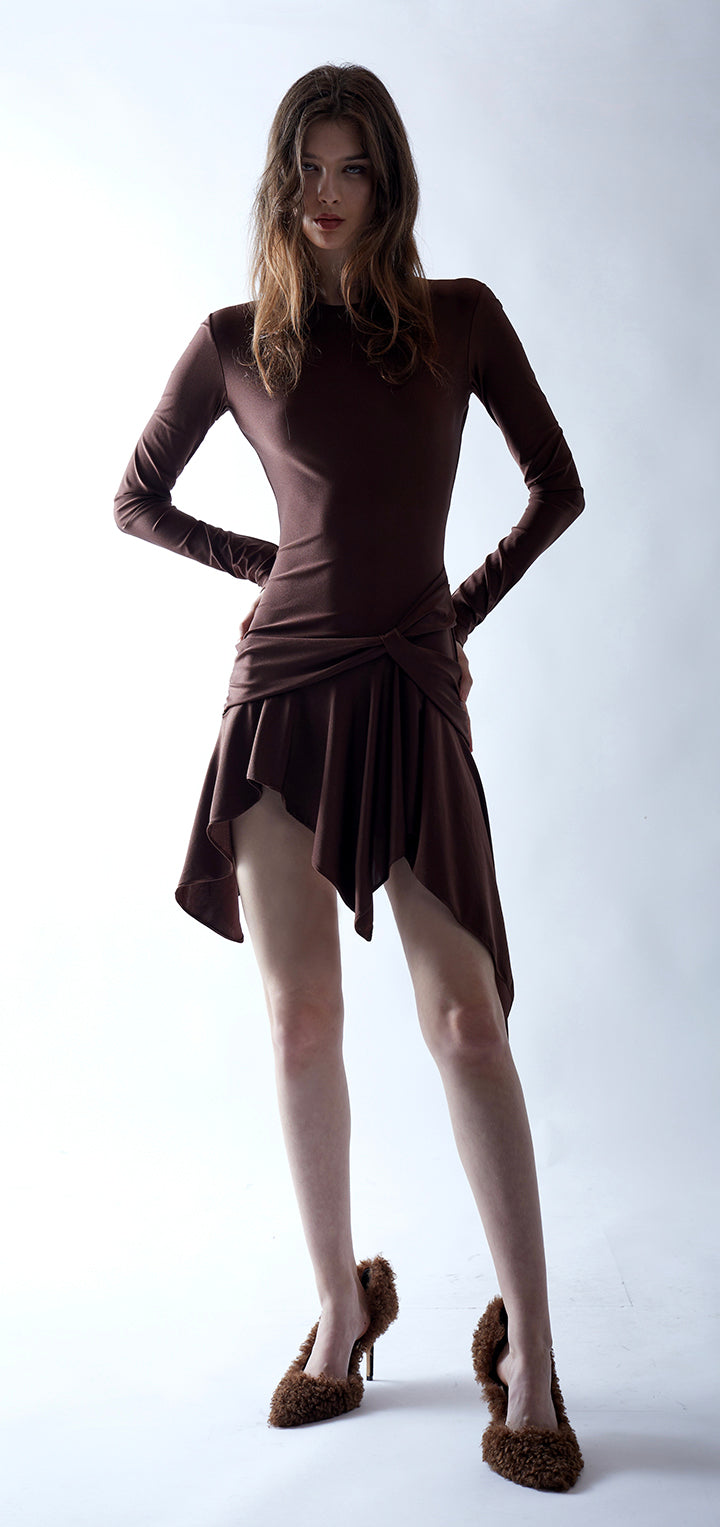 Arya Dress- Brown