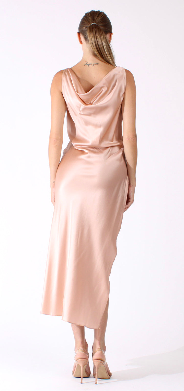 Venus Silk Dress - Pale Pink